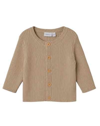 Name it - NBNObi Strik Cardigan - Sesame
